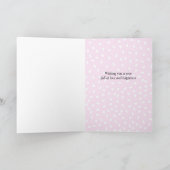 Butterfly-Geburtstag individuelle Name modern Karte (Innenseite)