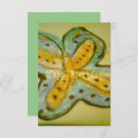 Butterfly-Geburtstagskarte (Vorne/Hinten)