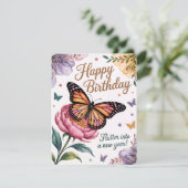 Butterfly Geburtstagskarte Dankeskarte (Stehend Vorderseite)