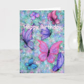 Butterfly Geburtstagskarte Flying Butterfells Karte (Vorderseite)