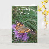Butterfly Geburtstagskarte Karte (Gelbe Blume)