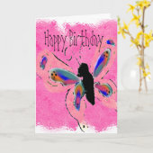 Butterfly Geburtstagskarte Karte (Gelbe Blume)