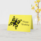 Butterfly Geburtstagskarte Karte (Gelbe Blume)