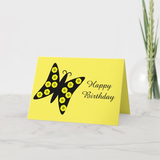Butterfly Geburtstagskarte Karte (Vorderseite)
