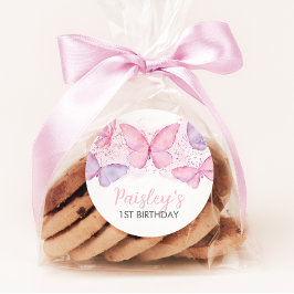 Butterfly Geburtstagsparty Cupcake Stickers Girl 1