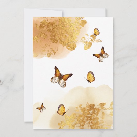 Butterfly Geburtstagsparty Einladung (Rückseite)