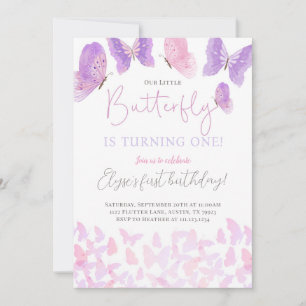 Butterfly Geburtstagsparty Einladung Schmetterling