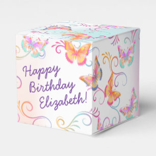 Butterfly Geburtstagsparty Kinder farbenfroh Geschenkschachtel