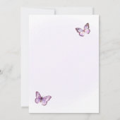 Butterfly Geburtstagsparty lädt Lila Schmetterling Einladung (Rückseite)