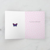Butterfly Geburtstagsschlüssel individuelle Name Karte (Innenseite)