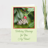 Butterfly Geburtstagssegnung Karte (Vorderseite)