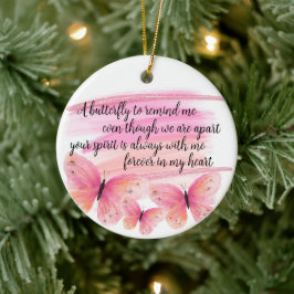 Butterfly-Gedächtnisgedicht Glitzer Blumengedicht Keramik Ornament