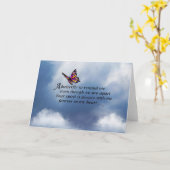 Butterfly-Gedächtnisgedicht Karte (Gelbe Blume)