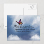 Butterfly-Gedächtnisgedicht Postkarte (Vorne/Hinten)