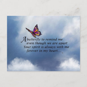 Butterfly-Gedächtnisgedicht Postkarte