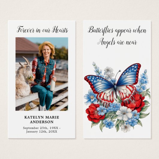 Butterfly-Gedenkkarte (Vorne & Hinten)