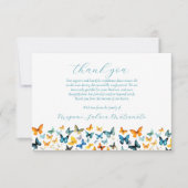 Butterfly-Gedenkkarte - Aquamarin zurück Dankeskarte (Vorderseite)