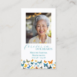 Butterfly-Gedenkkarte - Aquamarin zurück Visitenkarte