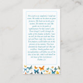 Butterfly-Gedenkkarte Visitenkarte (Rückseite)