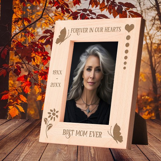 Butterfly-Gedenkmal für immer in unserem Herz-Foto Geätzte Rahmen