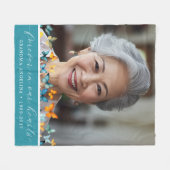 Butterfly-Gedenkstätte Aquamarin Fleecedecke (Vorderseite (Horizontal))