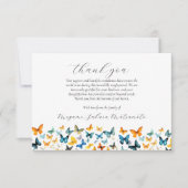 Butterfly-Gedenkstätte Danke Karte Elegant Black (Vorderseite)