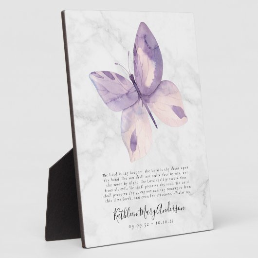 Butterfly-Gedenkstätte Prayer Tribute Plaque Fotoplatte (Seite)