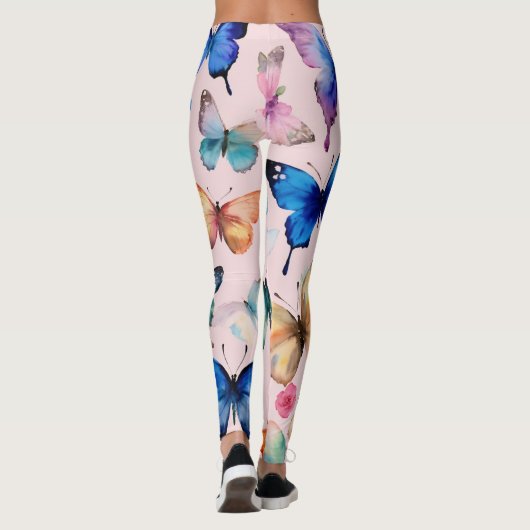 Butterfly-gedruckte Leggings (Rückseite)