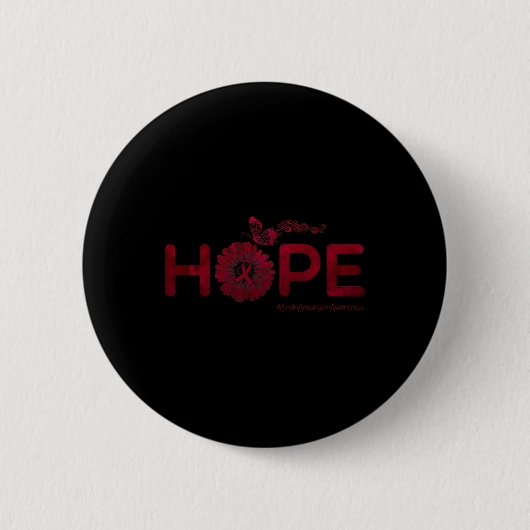 Butterfly-Gehirn-Aneurysm-Awareness-Geschenke Button (Vorderseite)