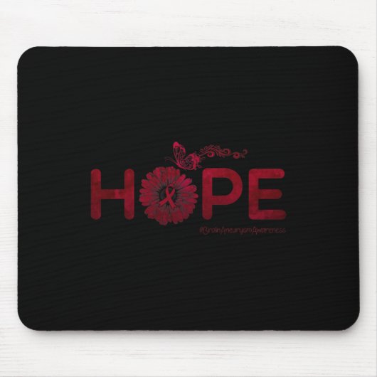 Butterfly-Gehirn-Aneurysm-Awareness-Geschenke Mousepad (Vorne)