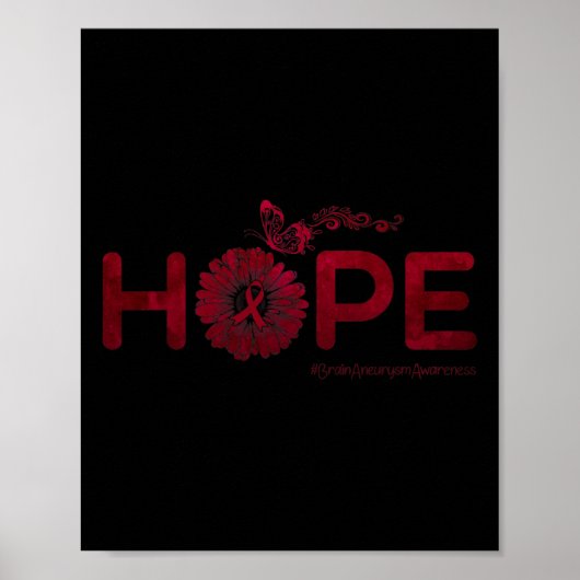 Butterfly-Gehirn-Aneurysm-Awareness-Geschenke Poster (Vorne)