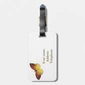 Butterfly-Gepäckmarke Gepäckanhänger (Rückseite vertikal)