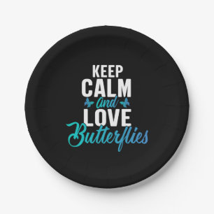 Butterfly-Geschenk Behalten Ruhe und Liebe Schme Pappteller
