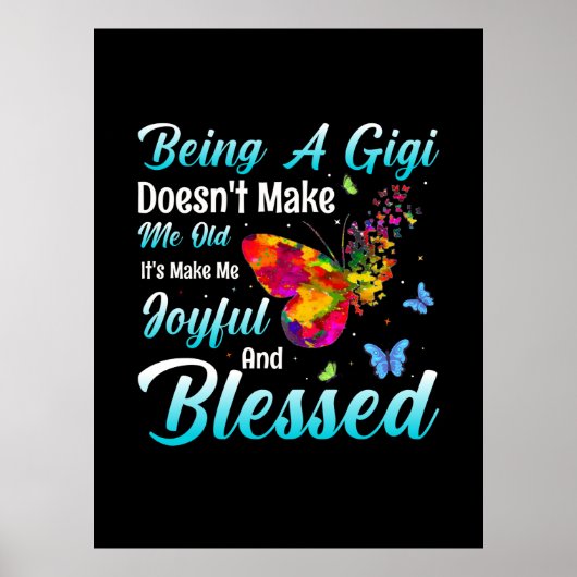 Butterfly-Geschenk | Ein GiGi sein Poster (Vorne)