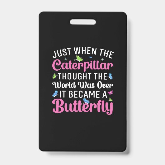 Butterfly-Geschenk | Es wurde zum Schmetterling Ausweis (Vorderseite)