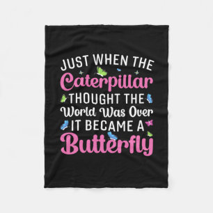 Butterfly-Geschenk   Es wurde zum Schmetterling Fleecedecke