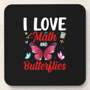 Butterfly-Geschenk I Liebe von Mathematik und Sc Getränkeuntersetzer