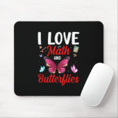 Butterfly-Geschenk | I Liebe von Mathematik und Sc Mousepad (Mit Mouse)