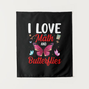 Butterfly-Geschenk I Liebe von Mathematik und Sc Wandteppich