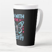 Butterfly-Geschenk | Ich bin mit dem Schmetterling Milchtasse (Rechte Ecke)