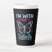 Butterfly-Geschenk | Ich bin mit dem Schmetterling Milchtasse (Vorderseite)
