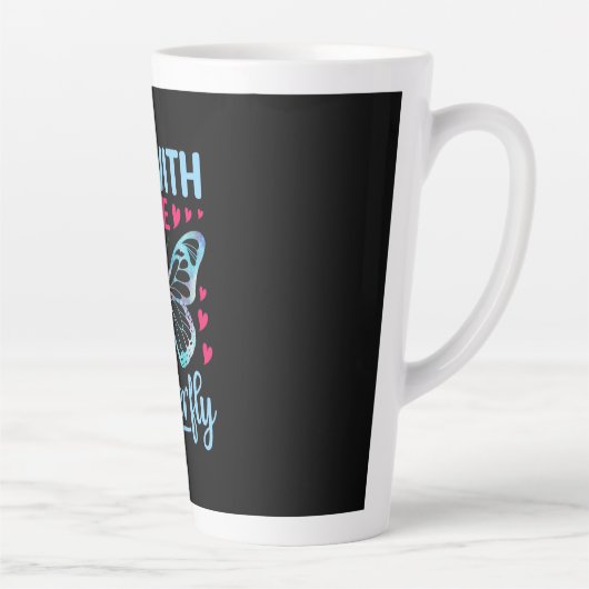 Butterfly-Geschenk | Ich bin mit dem Schmetterling Milchtasse (Rechts)