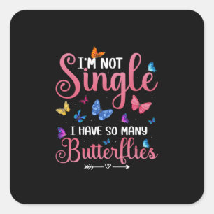 Butterfly-Geschenk Ich habe so viele Schmetterli Quadratischer Aufkleber