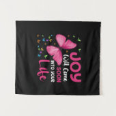 Butterfly-Geschenk | Joy wird bald kommen Wandteppich (Vorderseite (Horizontal))