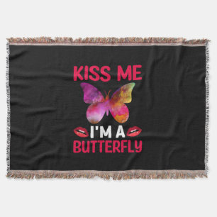 Butterfly-Geschenk Küss Me I are Butterfly Decke