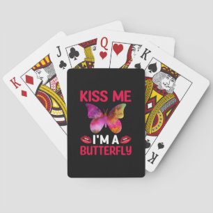 Butterfly-Geschenk   Küss Me I are Butterfly Spielkarten