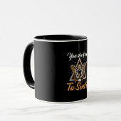 Butterfly-Geschenk | Sie können frei steigen Tasse (Vorderseite Links)