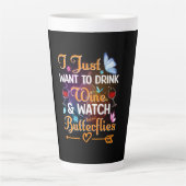 Butterfly-Geschenk | Trinkweine Schmetterlinge beo Milchtasse (Vorderseite)