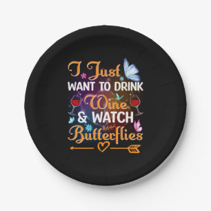 Butterfly-Geschenk Trinkweine Schmetterlinge beo Pappteller