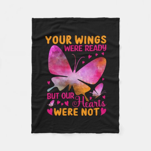 Butterfly-Geschenk | Unsere Flügel waren bereit Fleecedecke (Vorderseite)